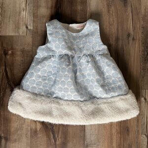 Cat & Jack Blue and White Baby Dress